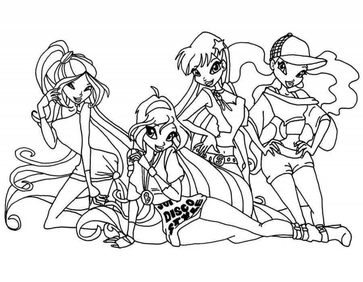 Animated winx coloring pictures