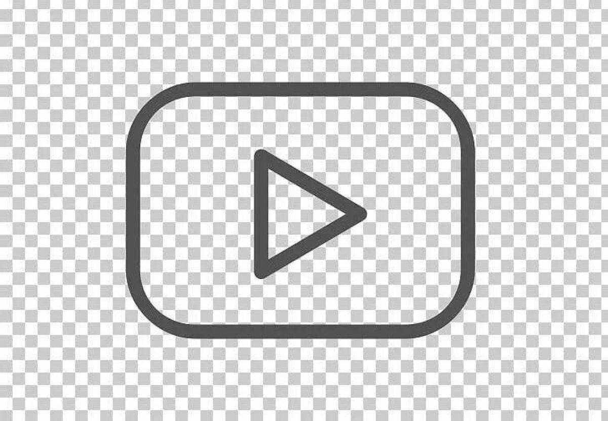 Vibrant youtube button coloring page