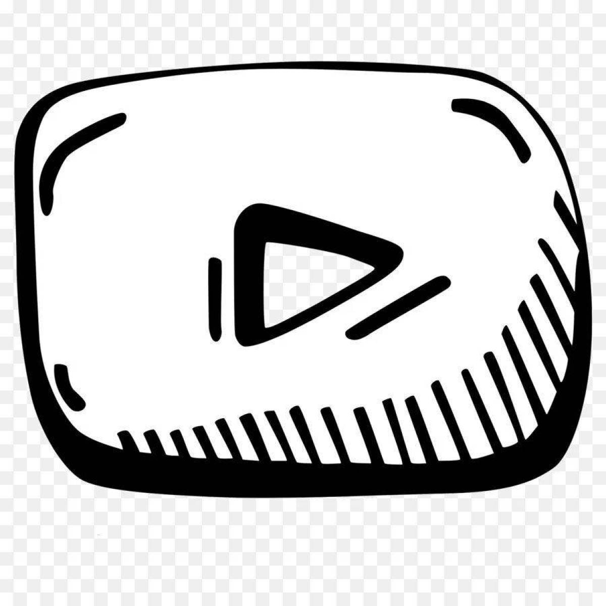 Youtube joyful button coloring page