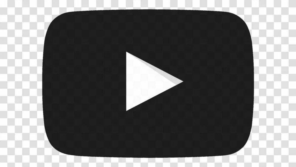Праздничная раскраска кнопки youtube