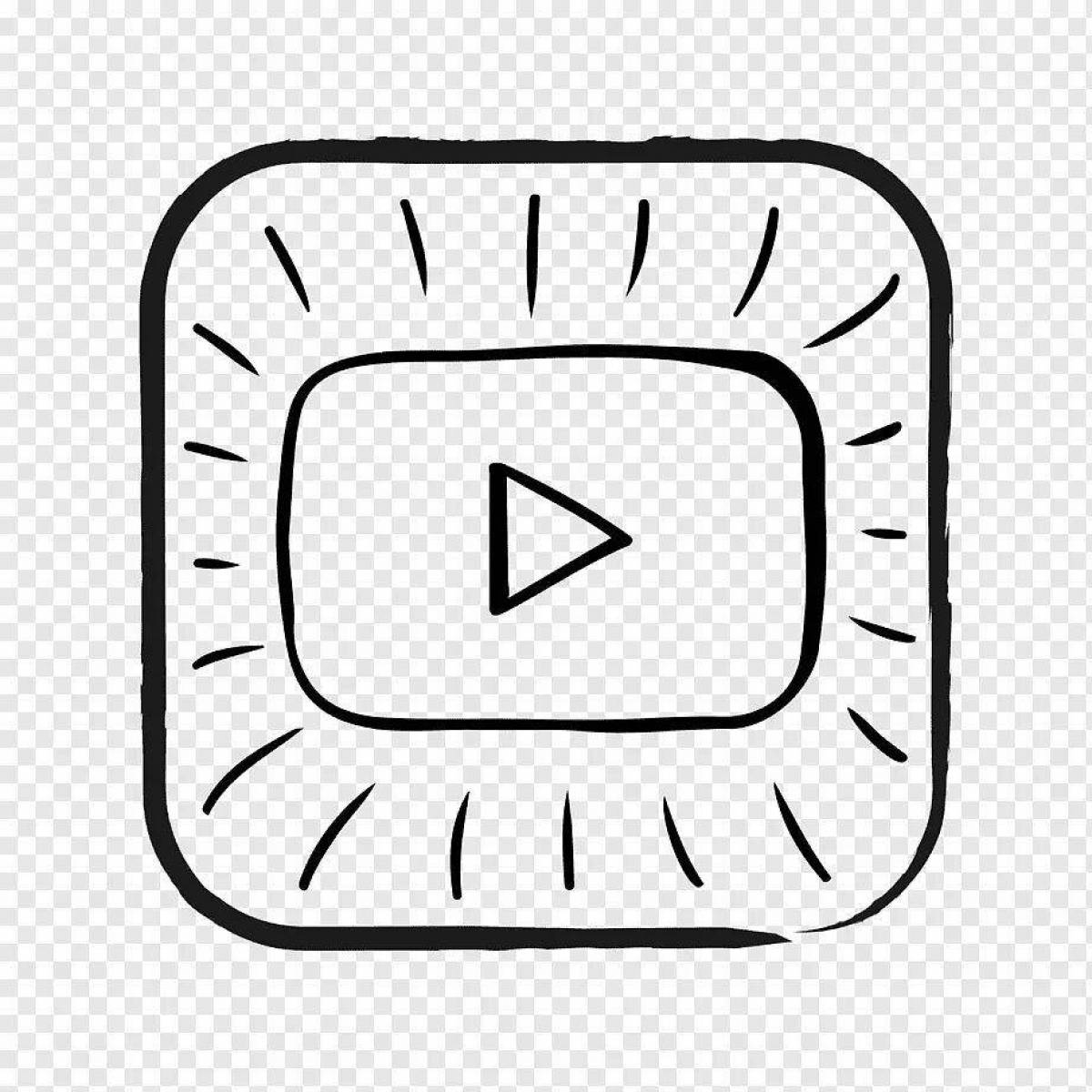 Youtube fat button coloring page