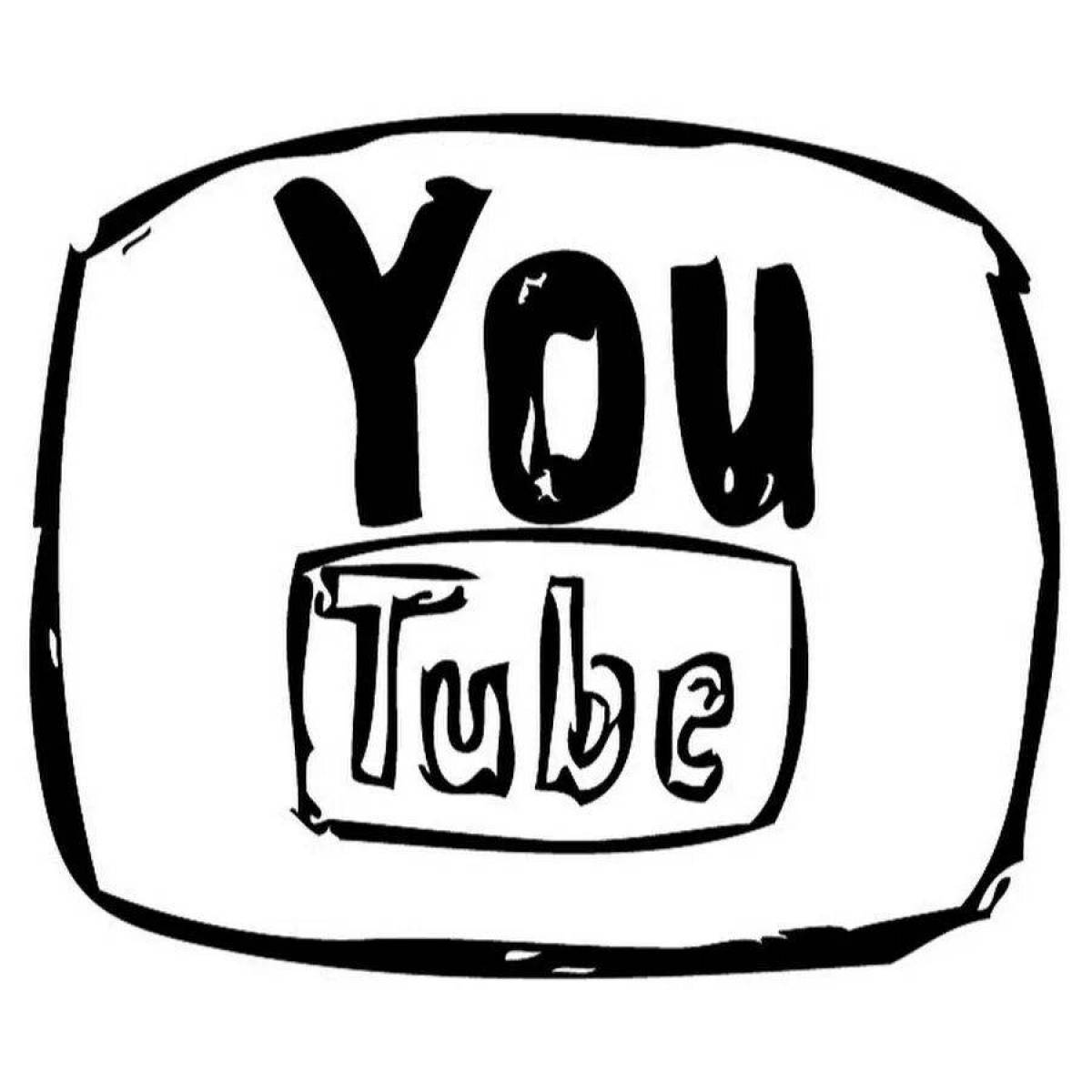 Великолепная раскраска кнопки youtube