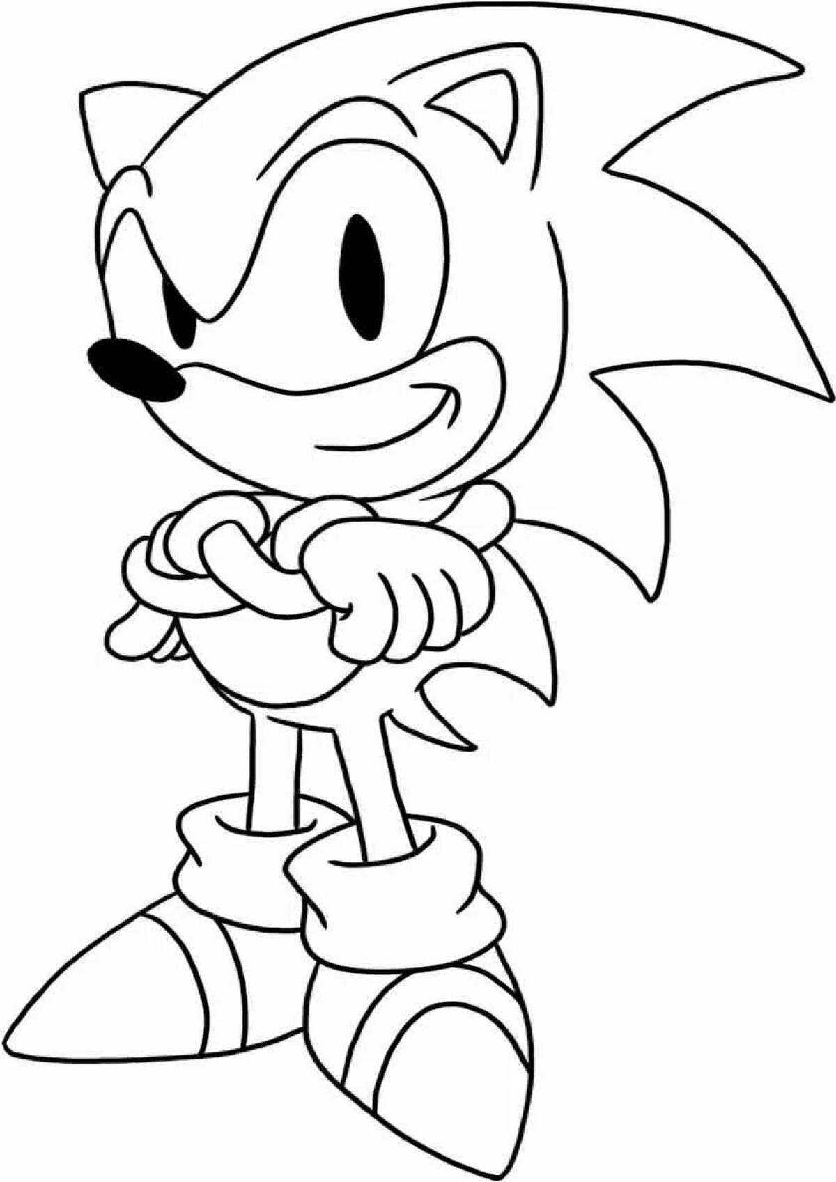 Colorful sonic game coloring book
