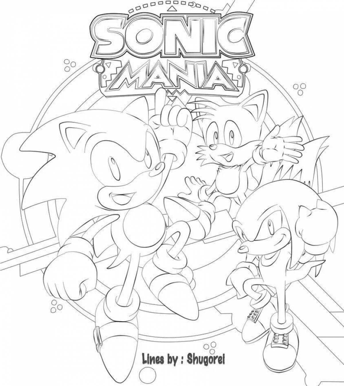 Playful coloring sonic game