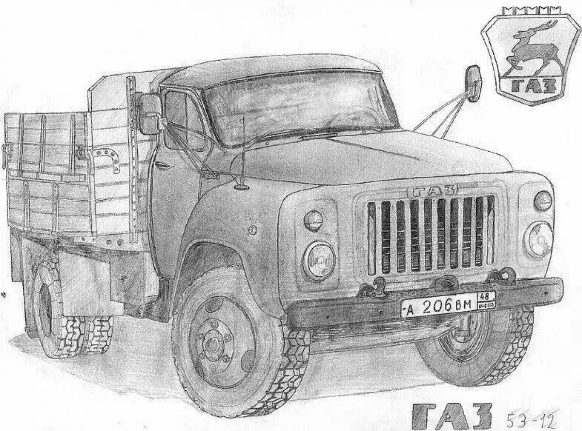 Fabulous zil 130 coloring page