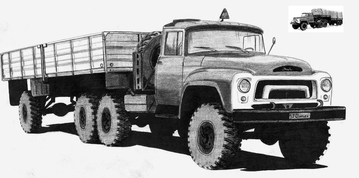 Amazing zil 130 coloring page