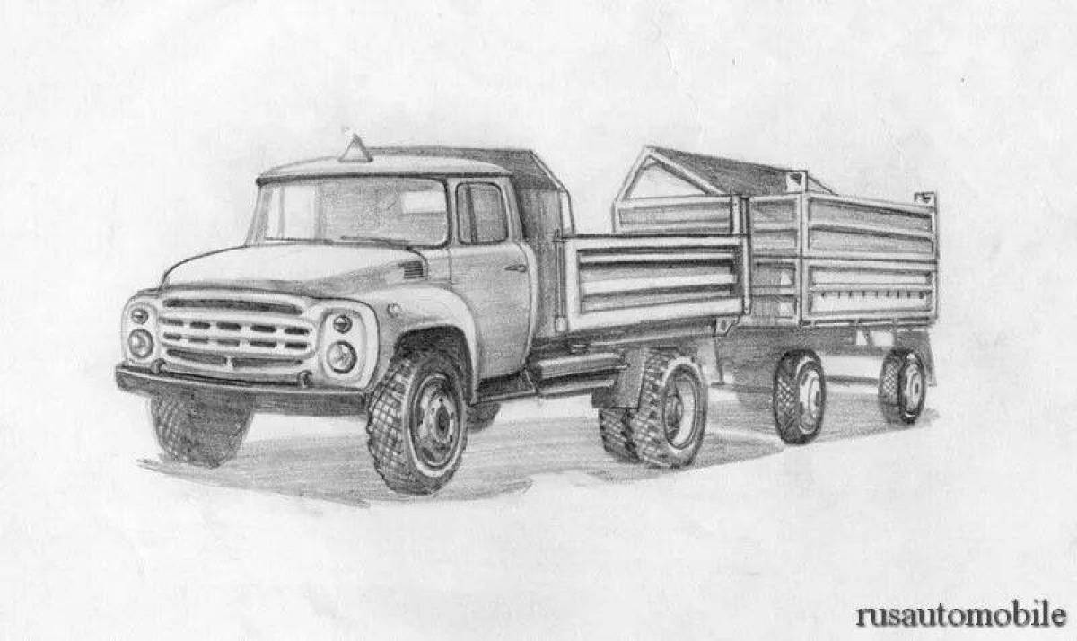 Zil 130 Incredible Coloring Page