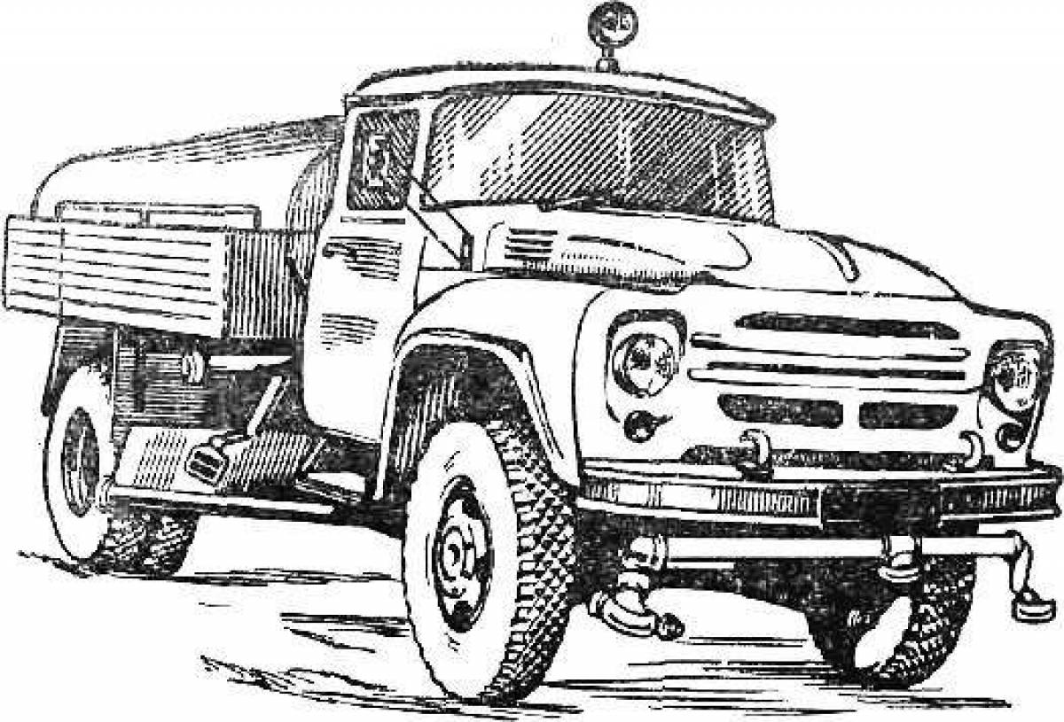 Funny zil 130 coloring book