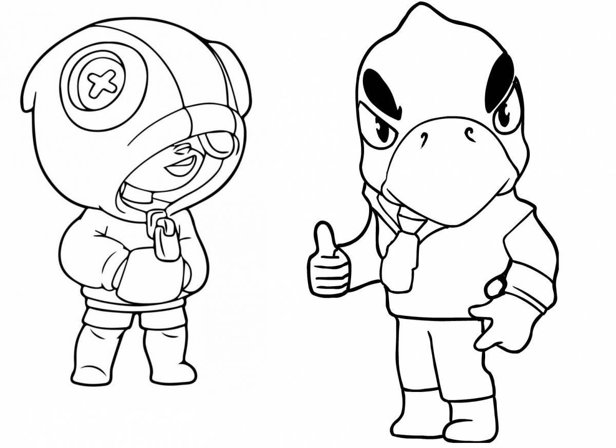 Playful leon shark coloring page