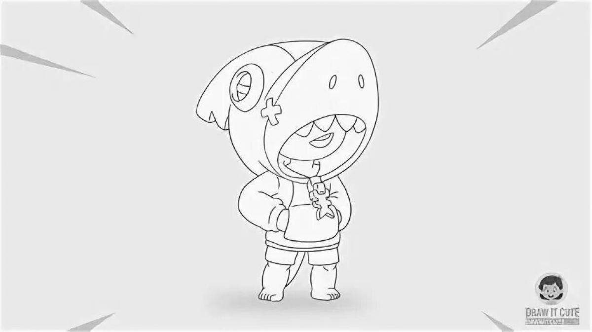 Leon shark coloring page live
