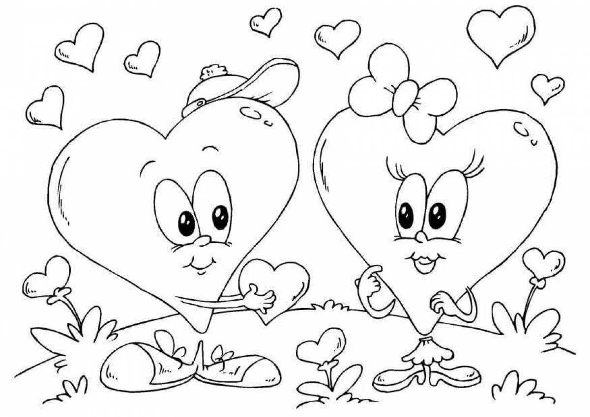 February 14 funny coloring book