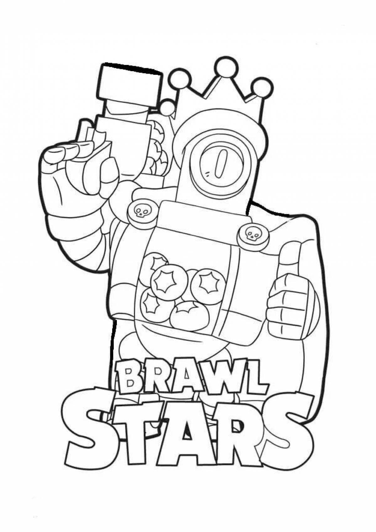 Веселая страница раскраски brawl stars