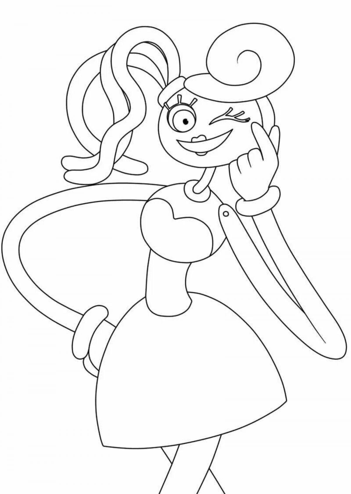 Poppy playtime shiny coloring page