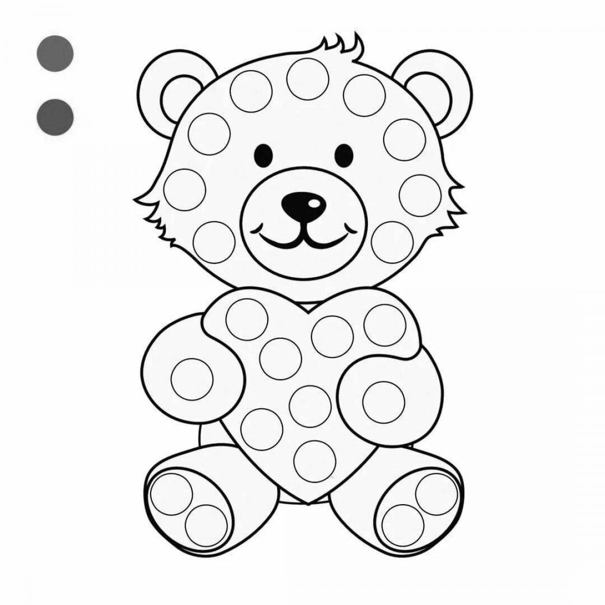 Vibrant finger coloring page for kids