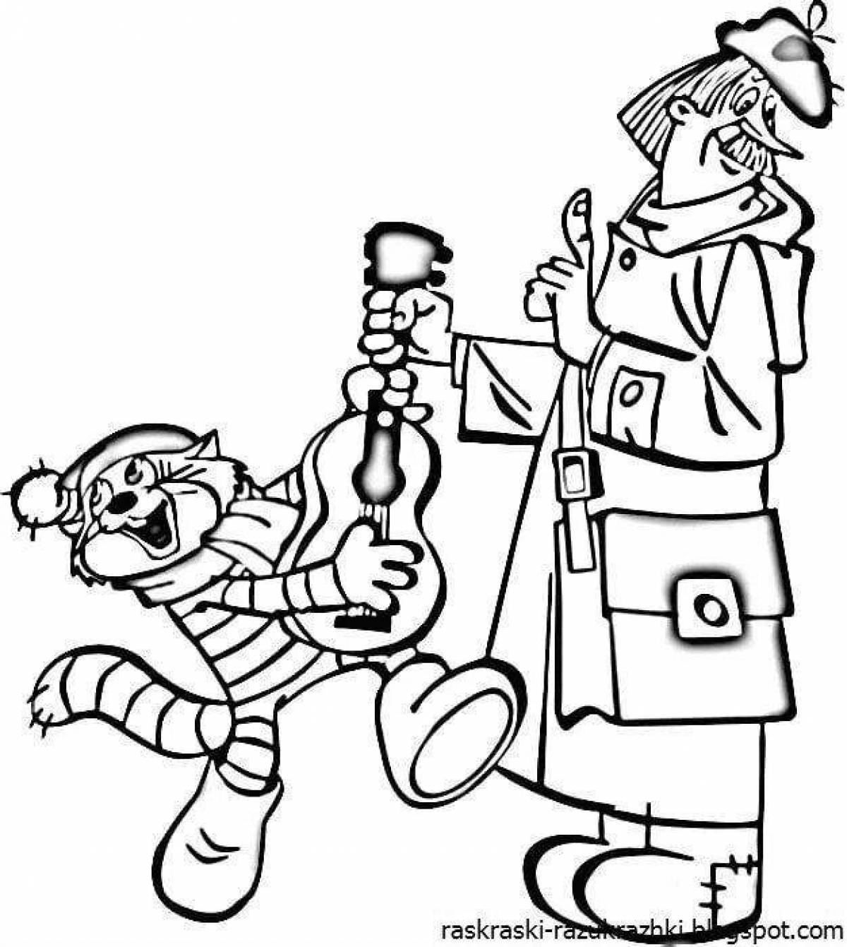 Radiant coloring winter in prostokvashino