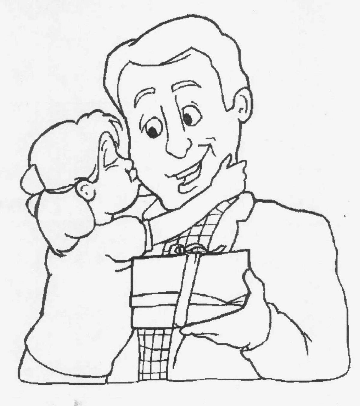 Delightful nastya and dad coloring pages