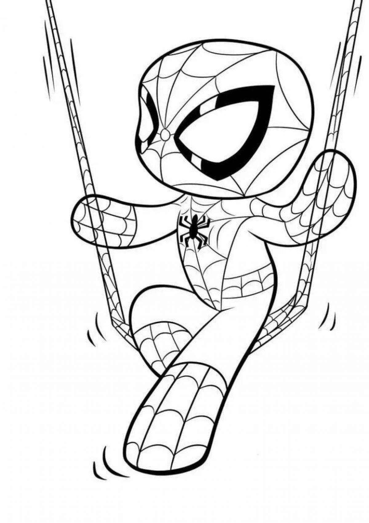 Artistic little spiderman
