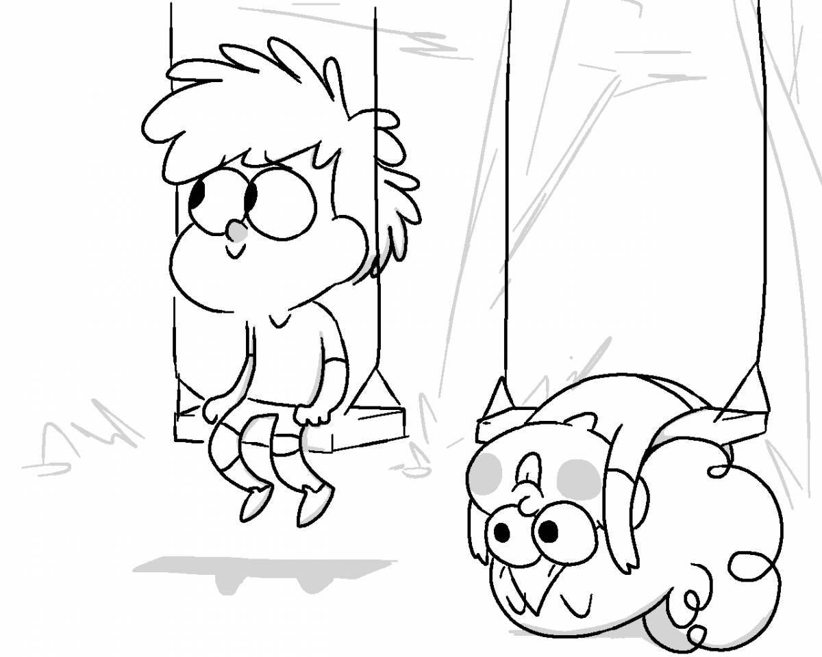 Gravity falls animated coloring page