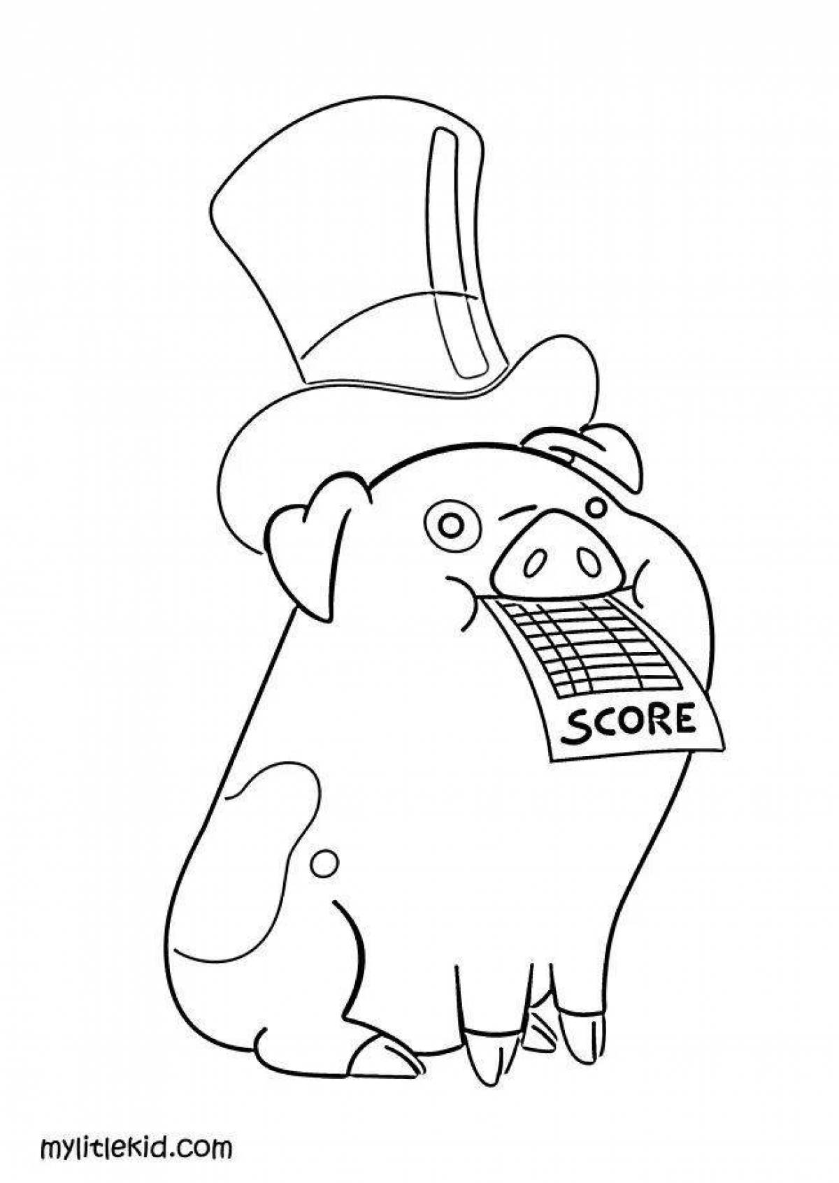 Glitter Gravity Falls Coloring Page