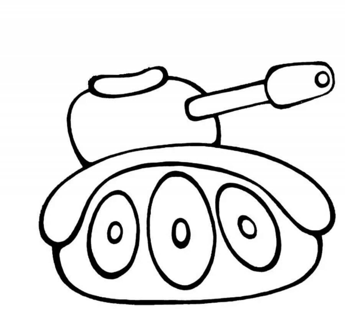 Развлекательная раскраска танков для детей