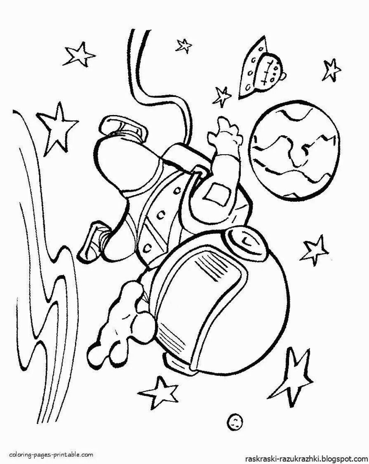 Intergalactic space coloring book