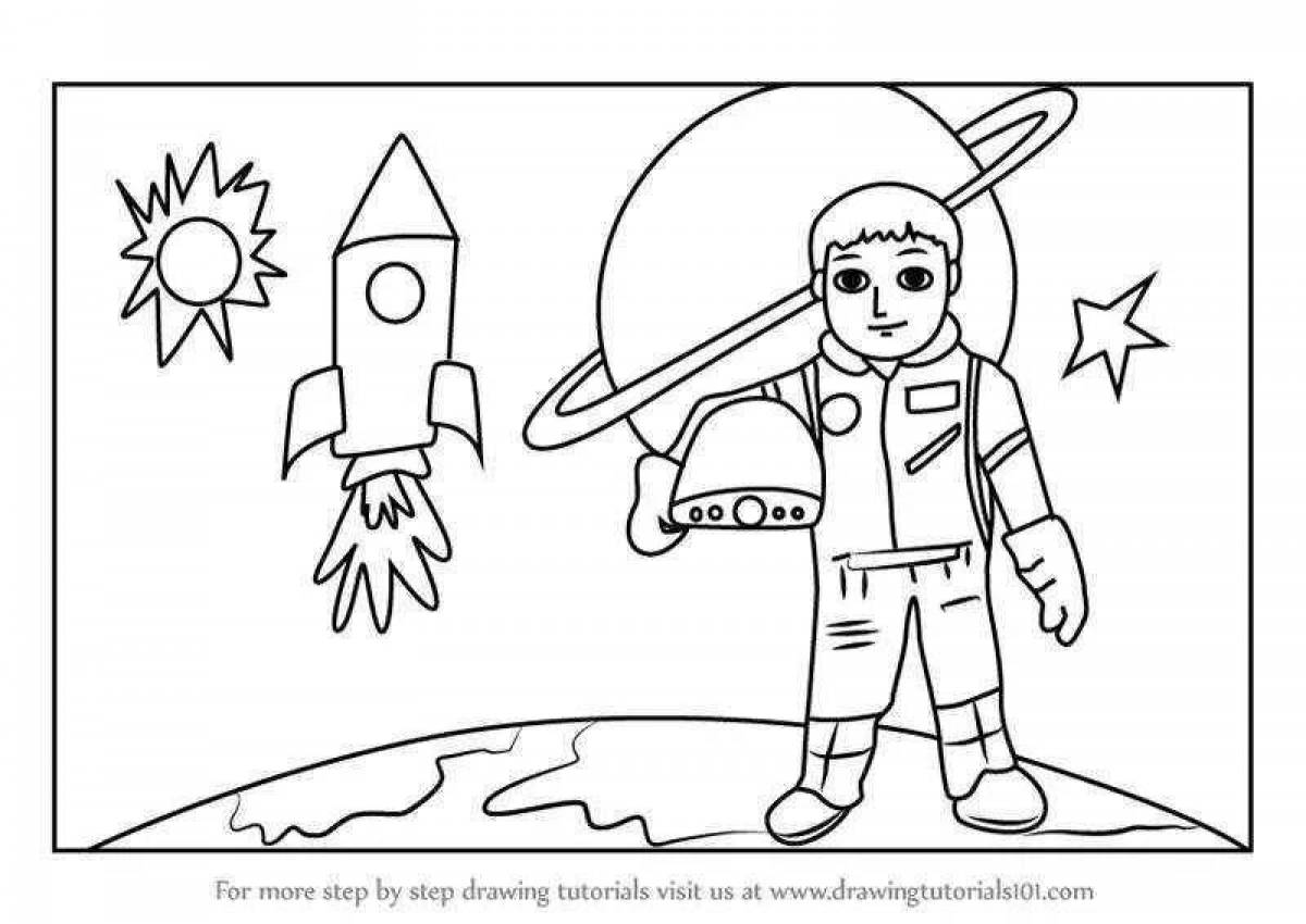 Great space coloring book