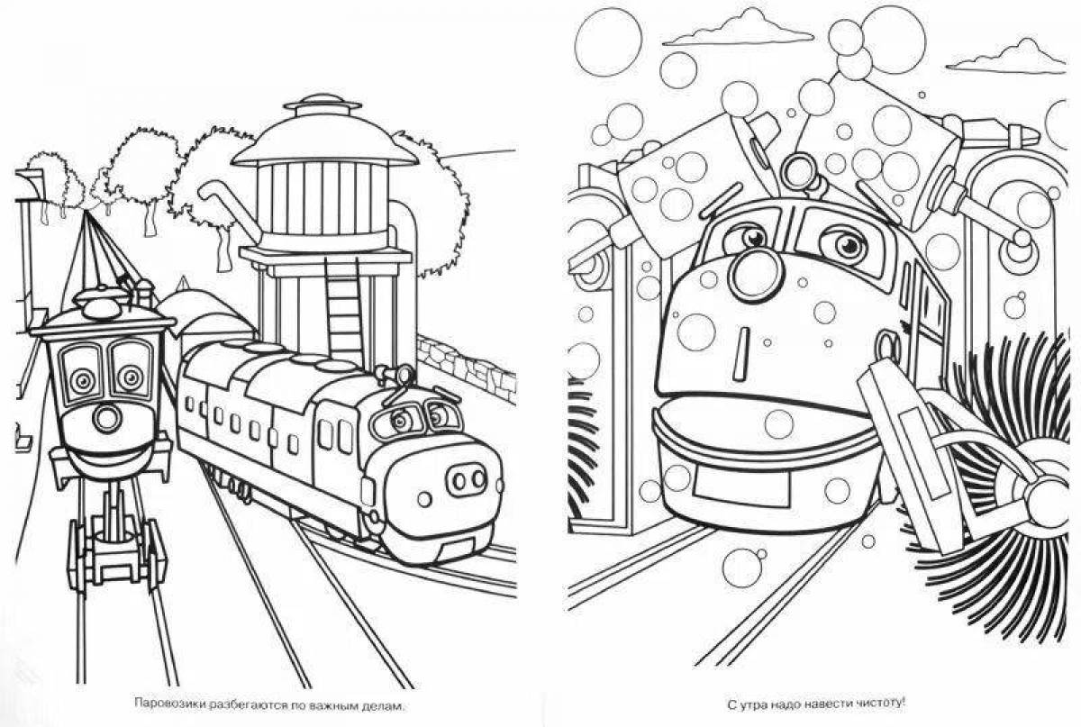 Colorful Fixies Railroad Coloring Page
