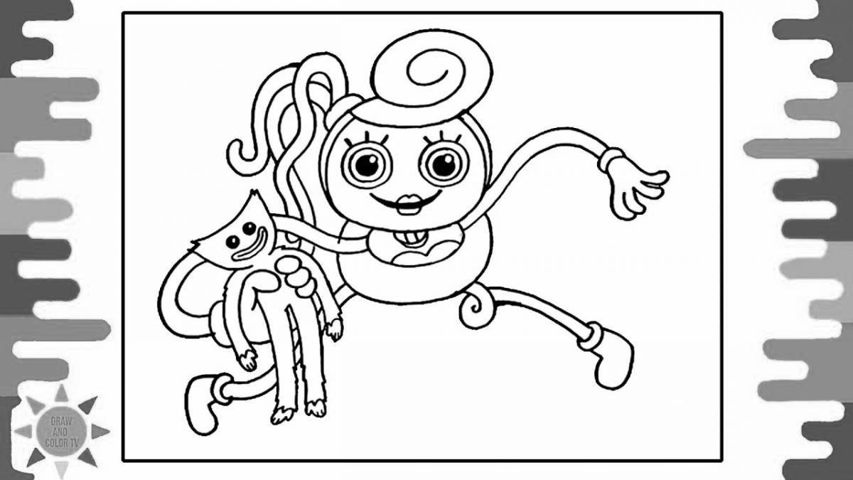 Holiday mom with long legs coloring page