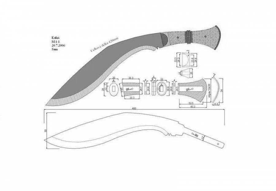 Кукри чертеж. Нож кукри чертеж DXF. Кукри мачете чертеж с размерами. Непальский кукри чертеж. Кукри Непал чертеж.