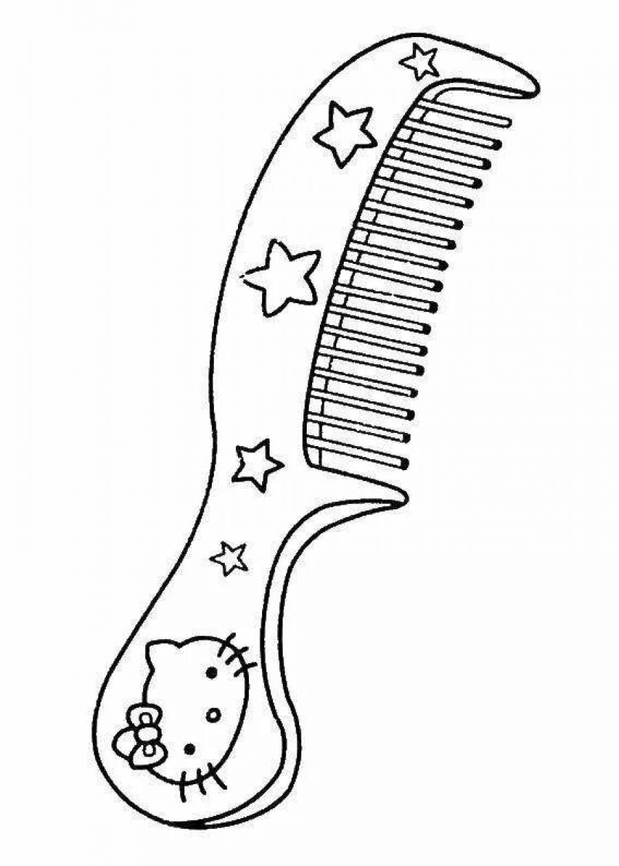 раскраска расческа