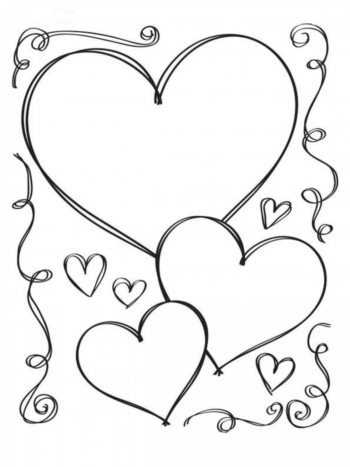 Рисунок сердца карандашом красиво легко на день