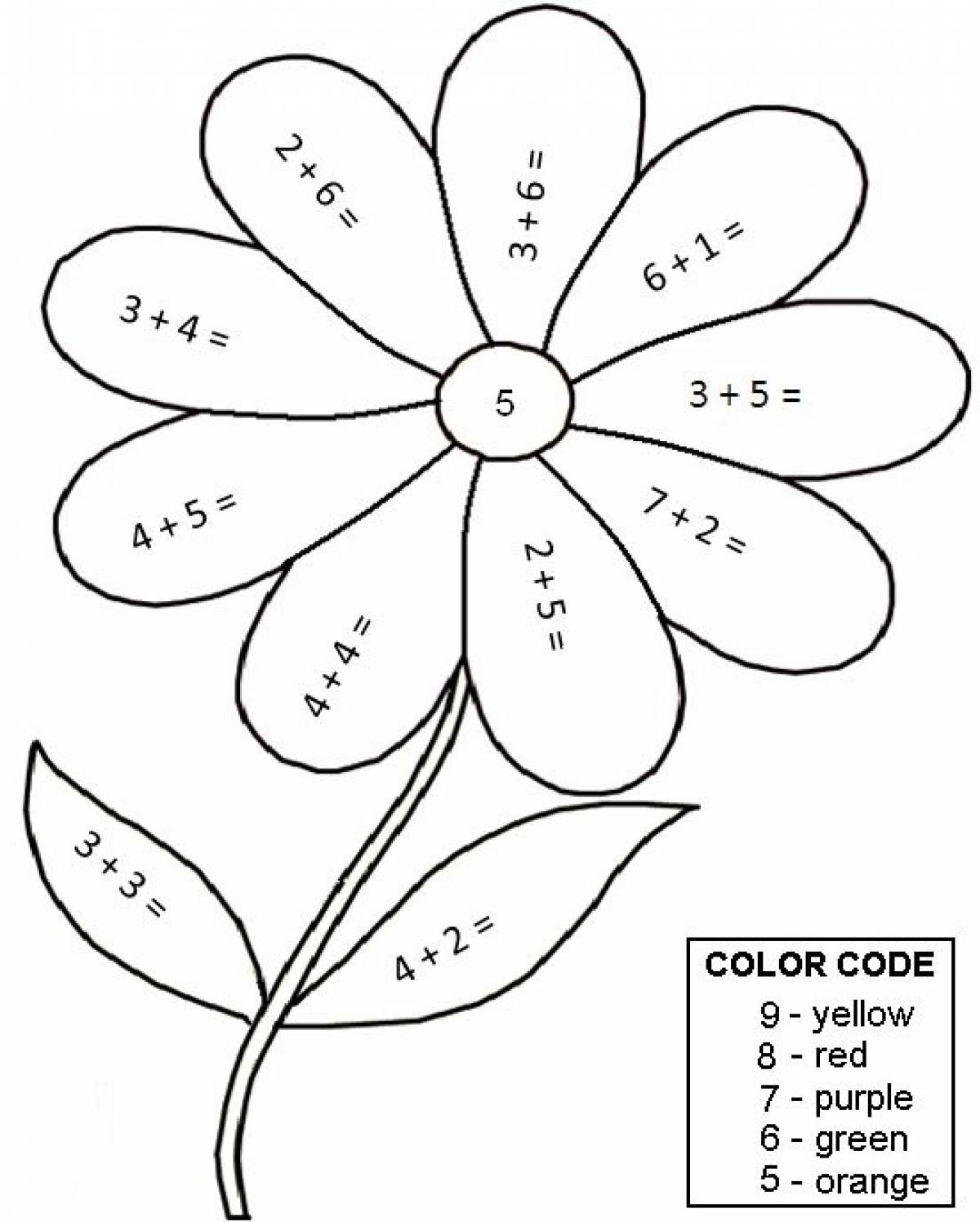 Математическая раскраска по цветам