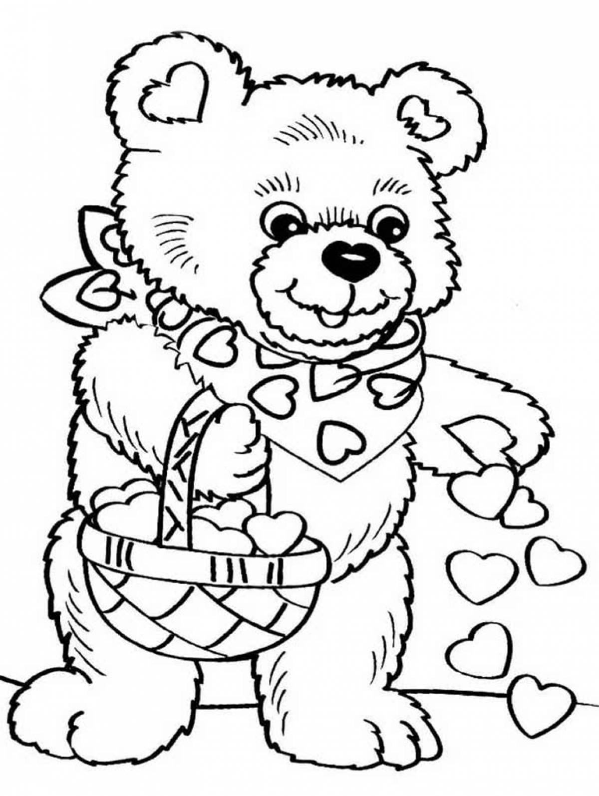 Photo Teddy bear with basket