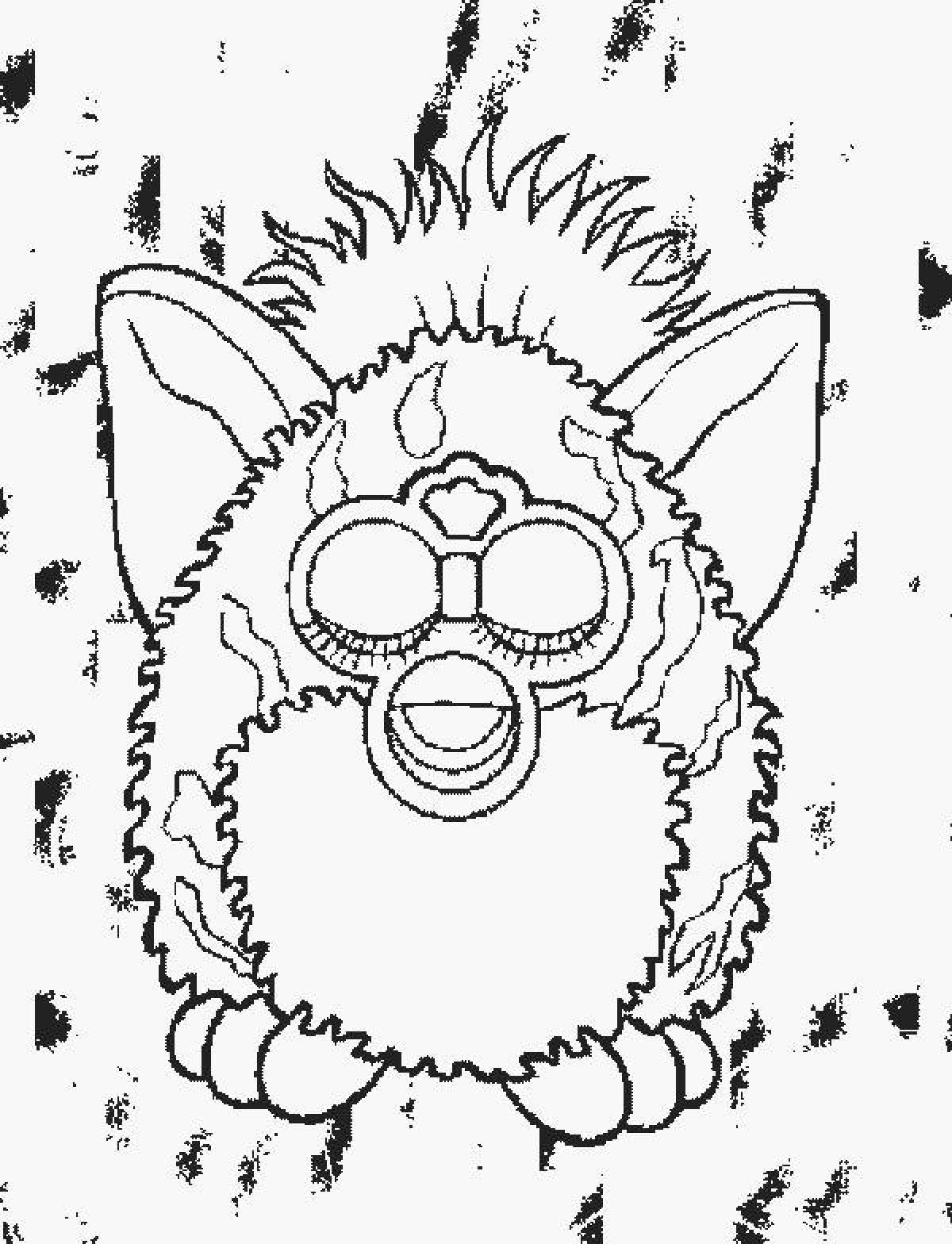 Photo Furby coloring page