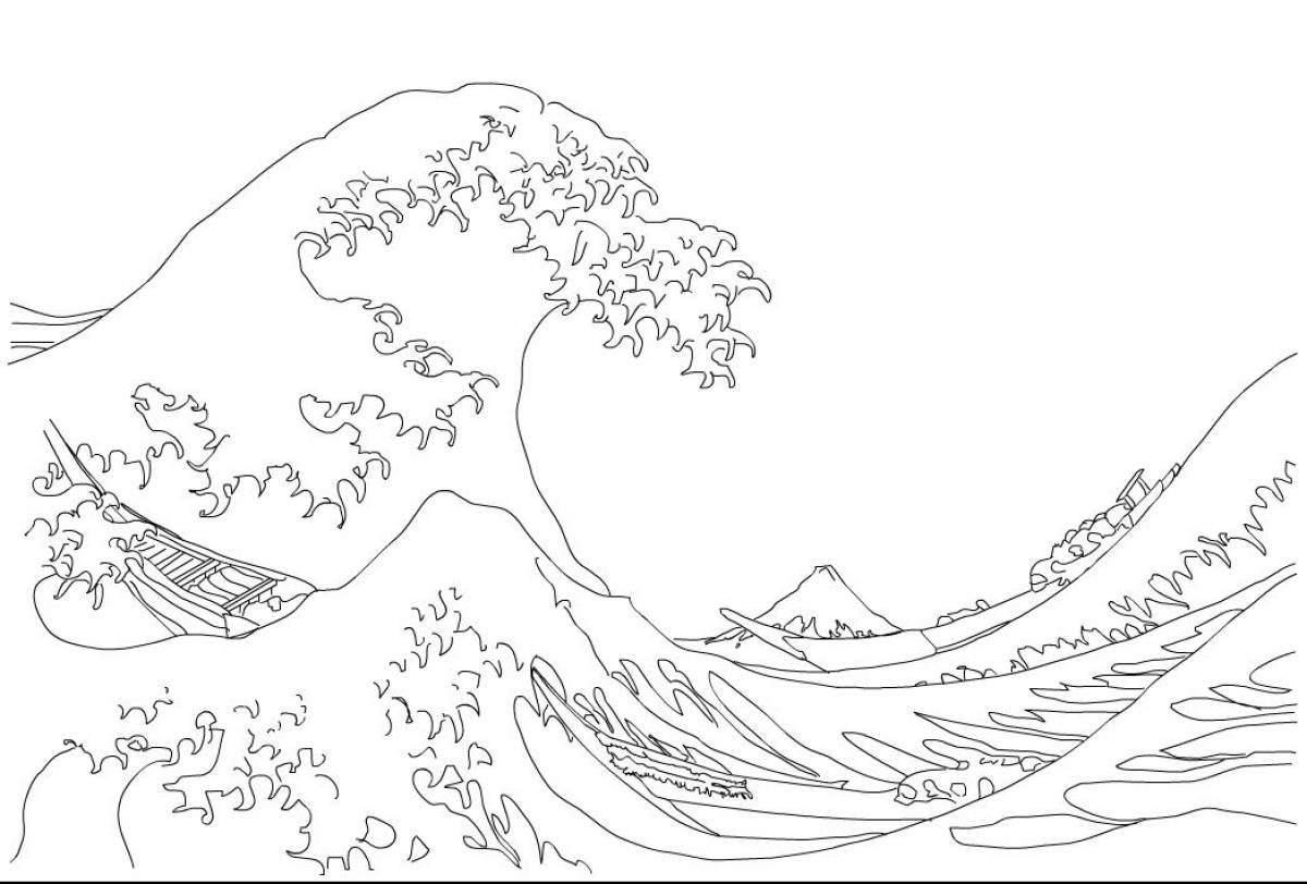 Waves and mountain