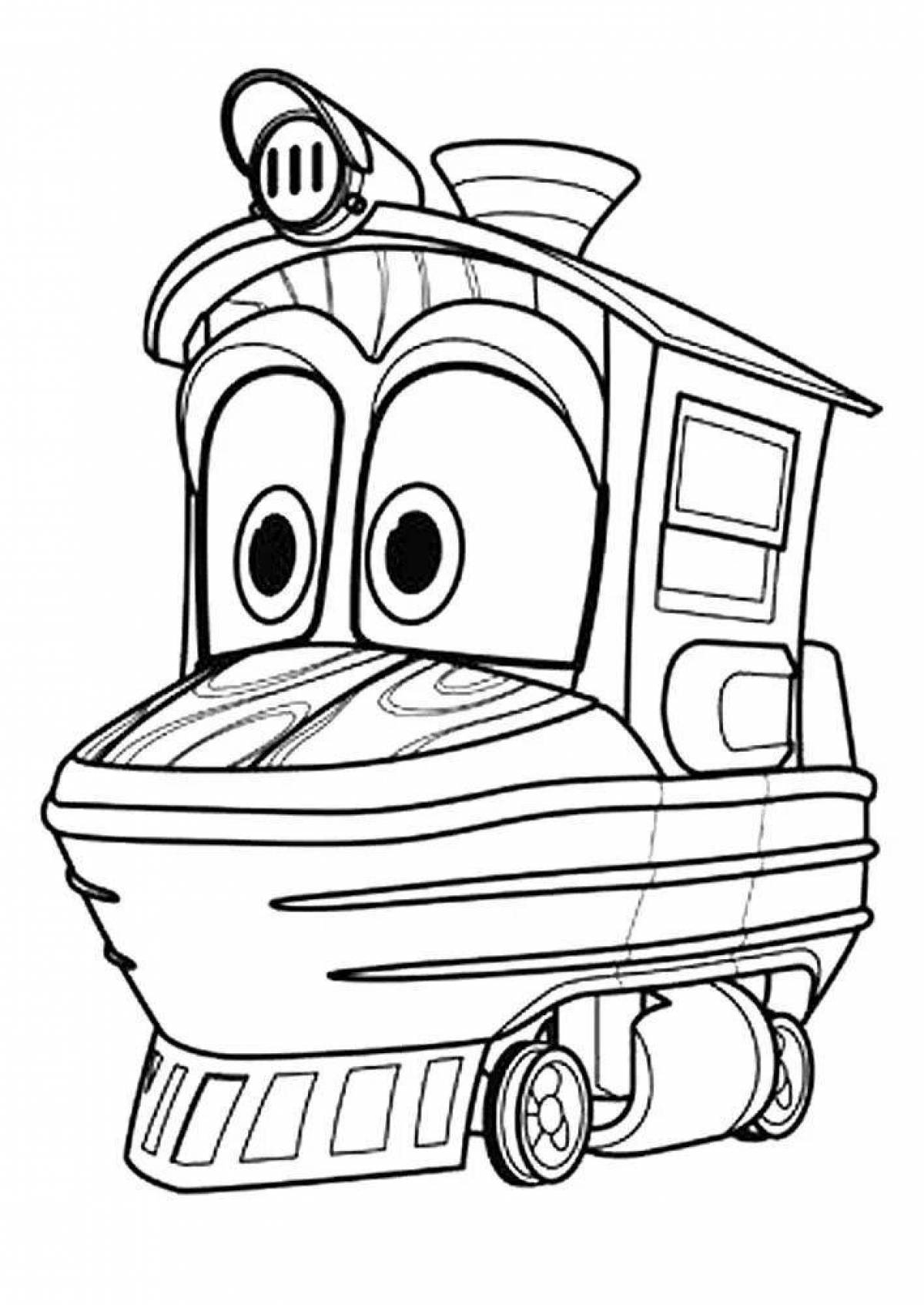 Раскраска роботы поезда Кей