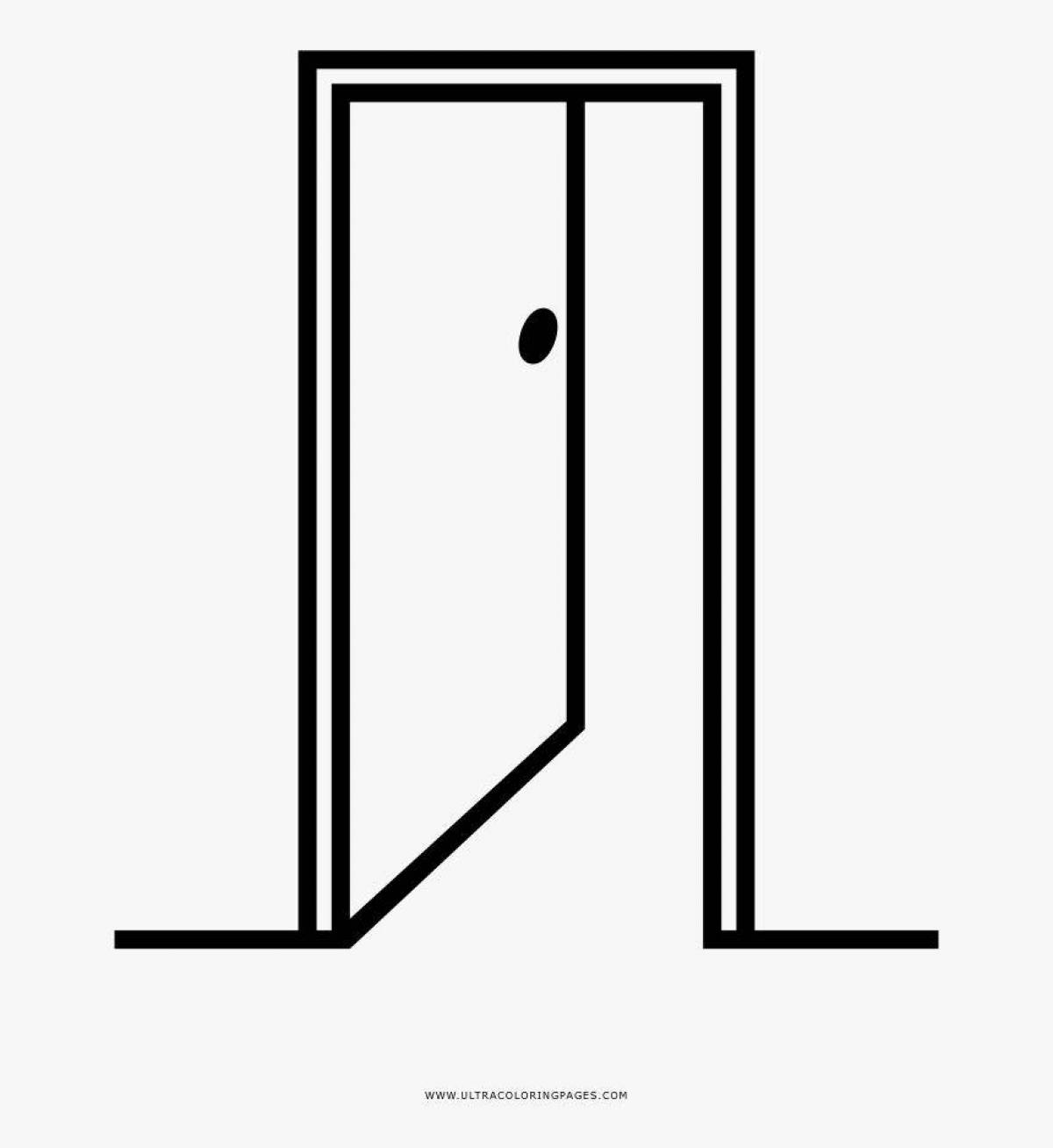 Открытая дверь сверху. Дверь схематично. Векторная дверь. Дверь нарисованная. Схематичное изображение двери.