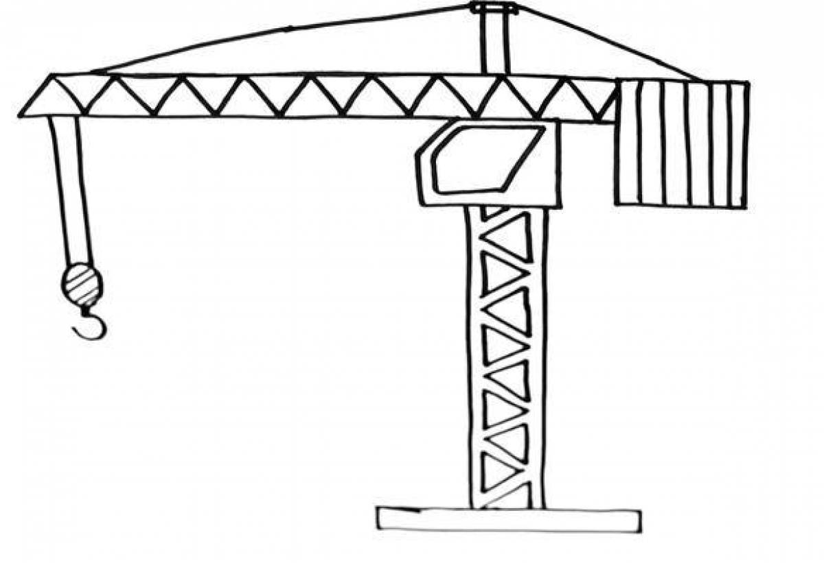 Подъемный кран картинка для детей раскраска