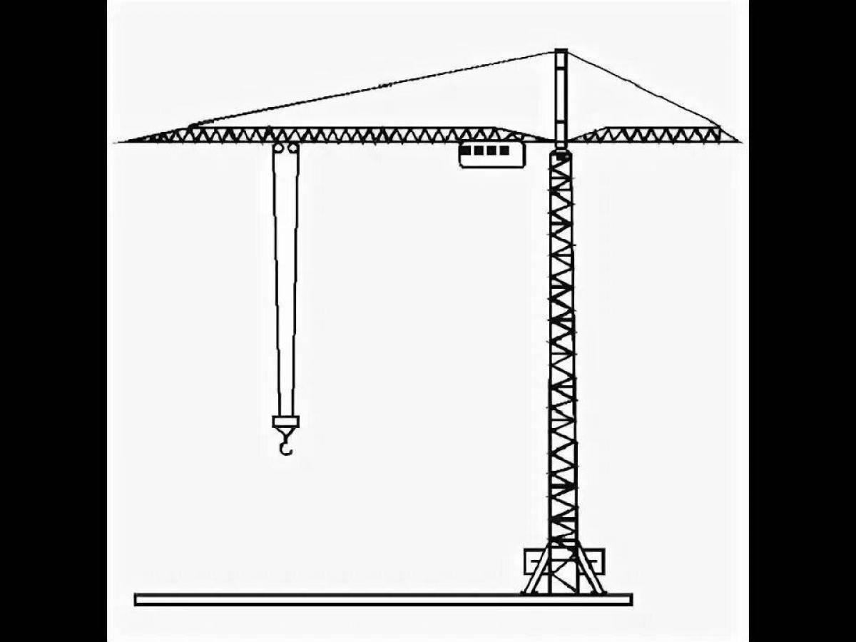 Кран башенный рисунок детский
