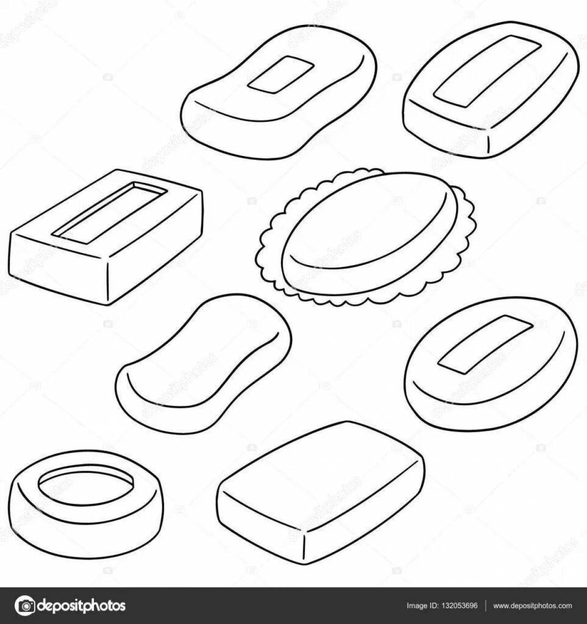 Мыло картинка для детей раскраска