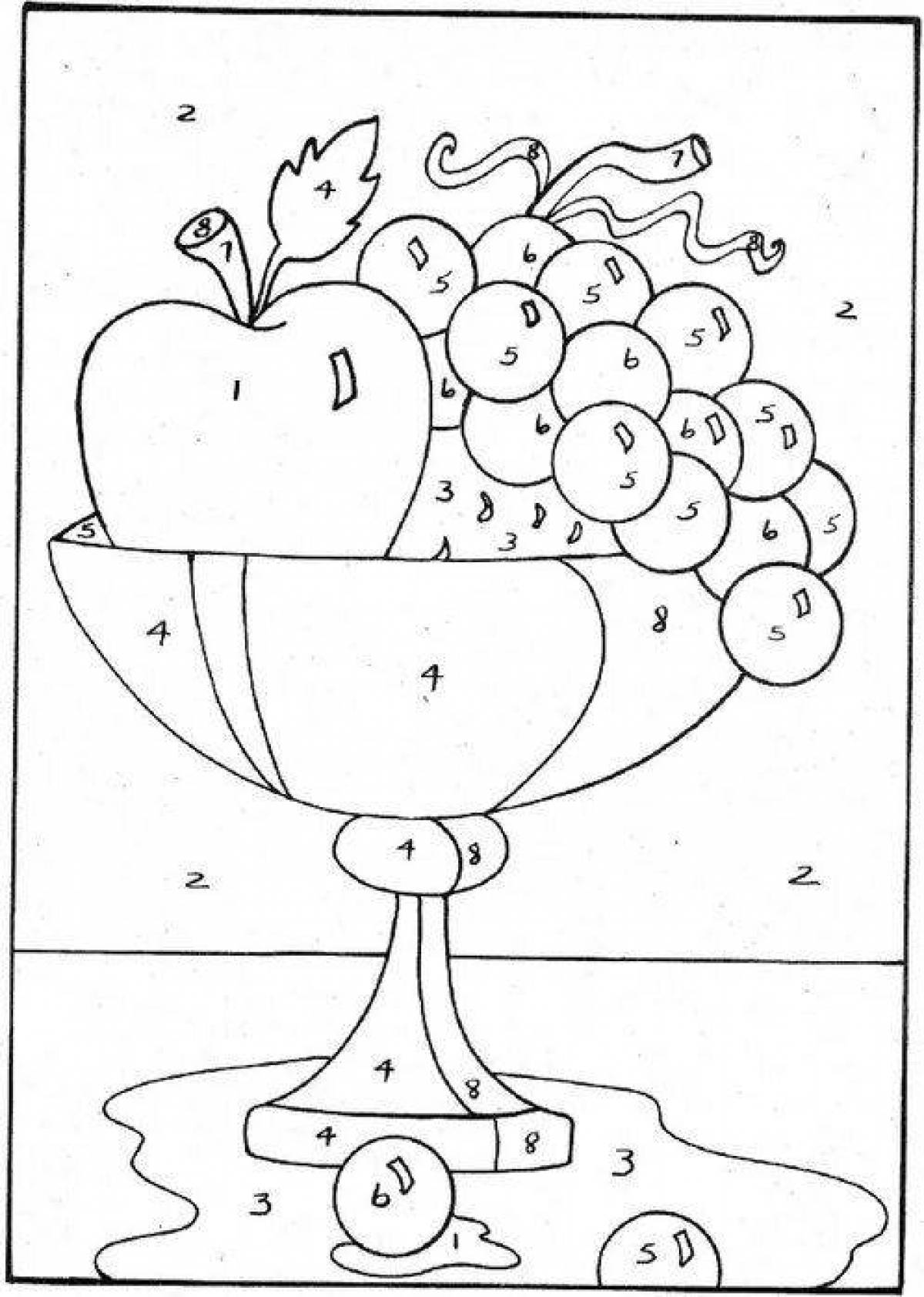 Раскрась Картинку В Соответствии С Цифрами