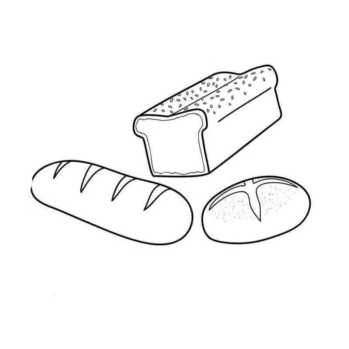 Рисунок хлеба трафарет