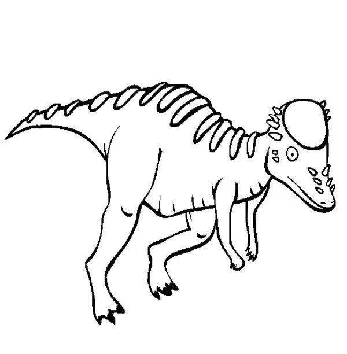 Раскраска динозавры пахепалозавр