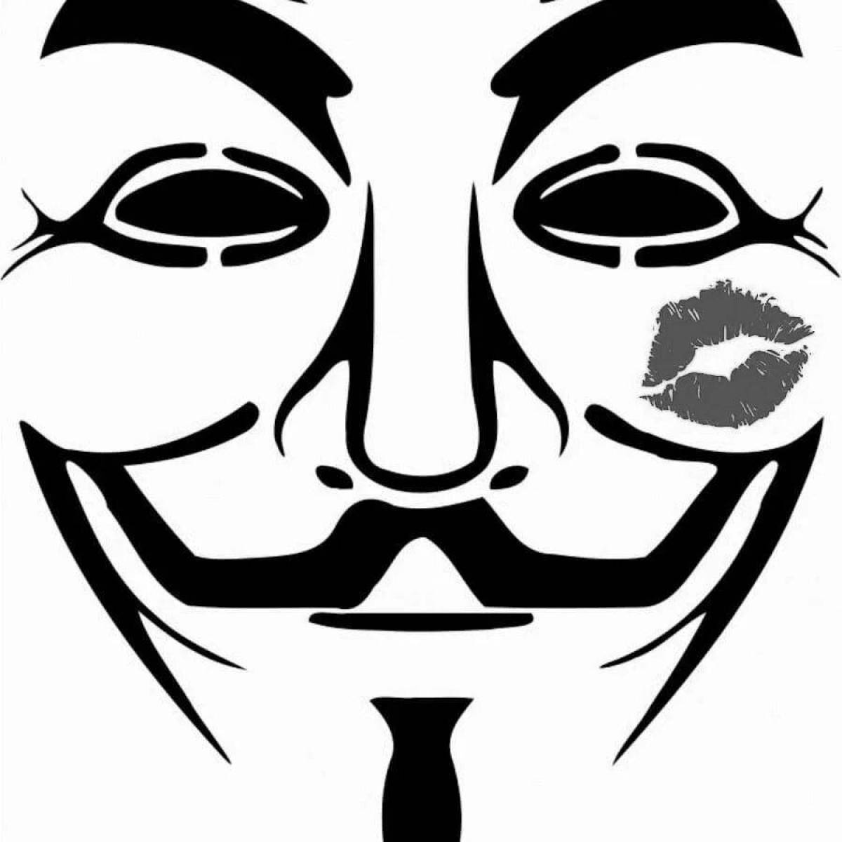 Рисунки для маски анонимуса узоры