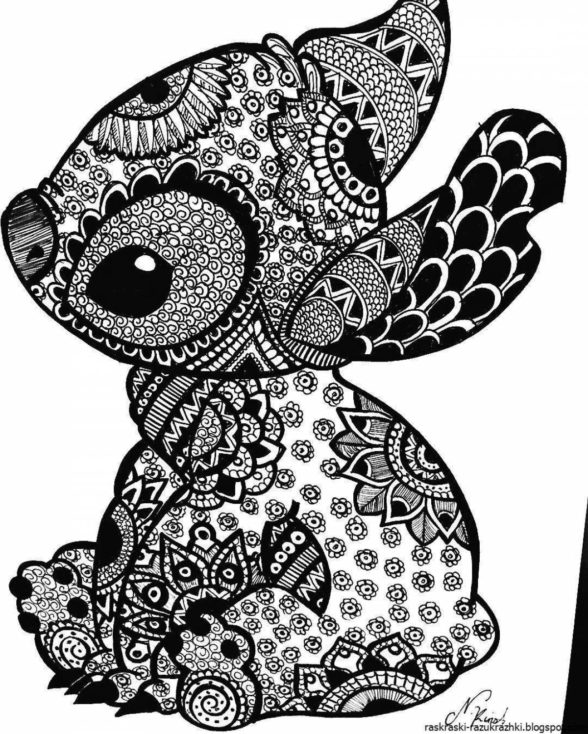 Inspirational coloring book black and white antistress