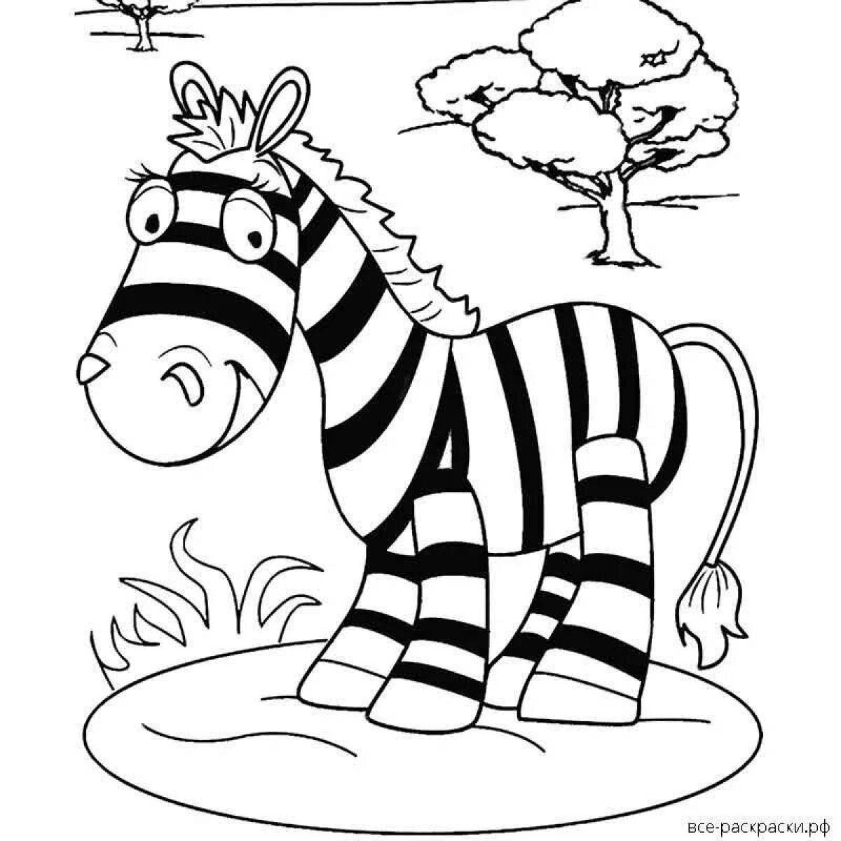 Beautiful checkered zebra