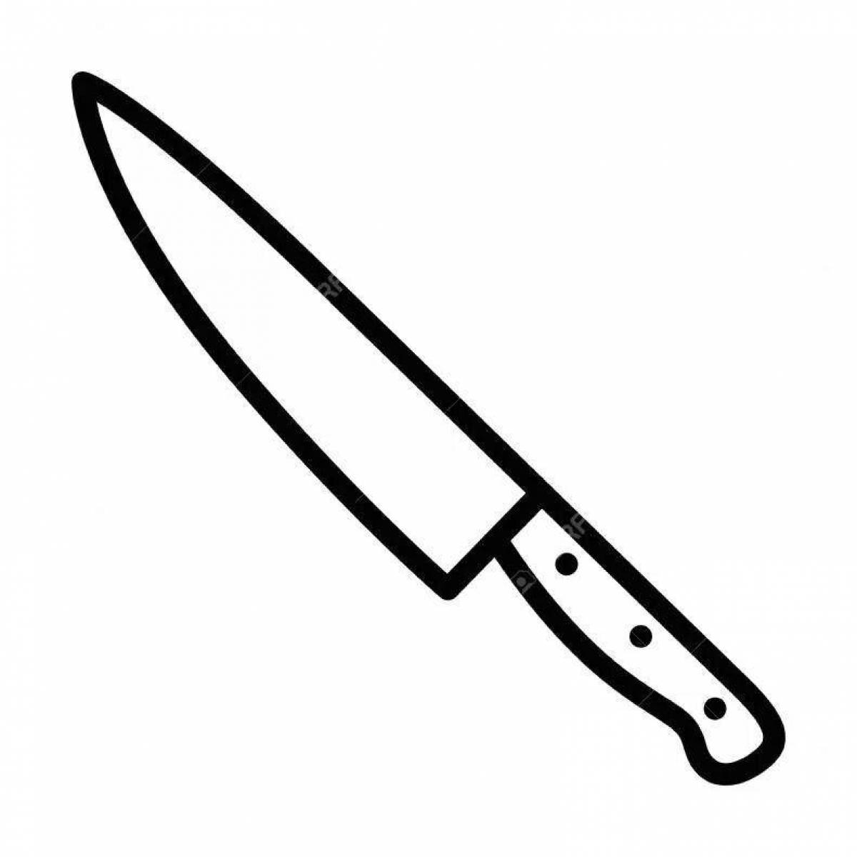Раскраска кухонный нож