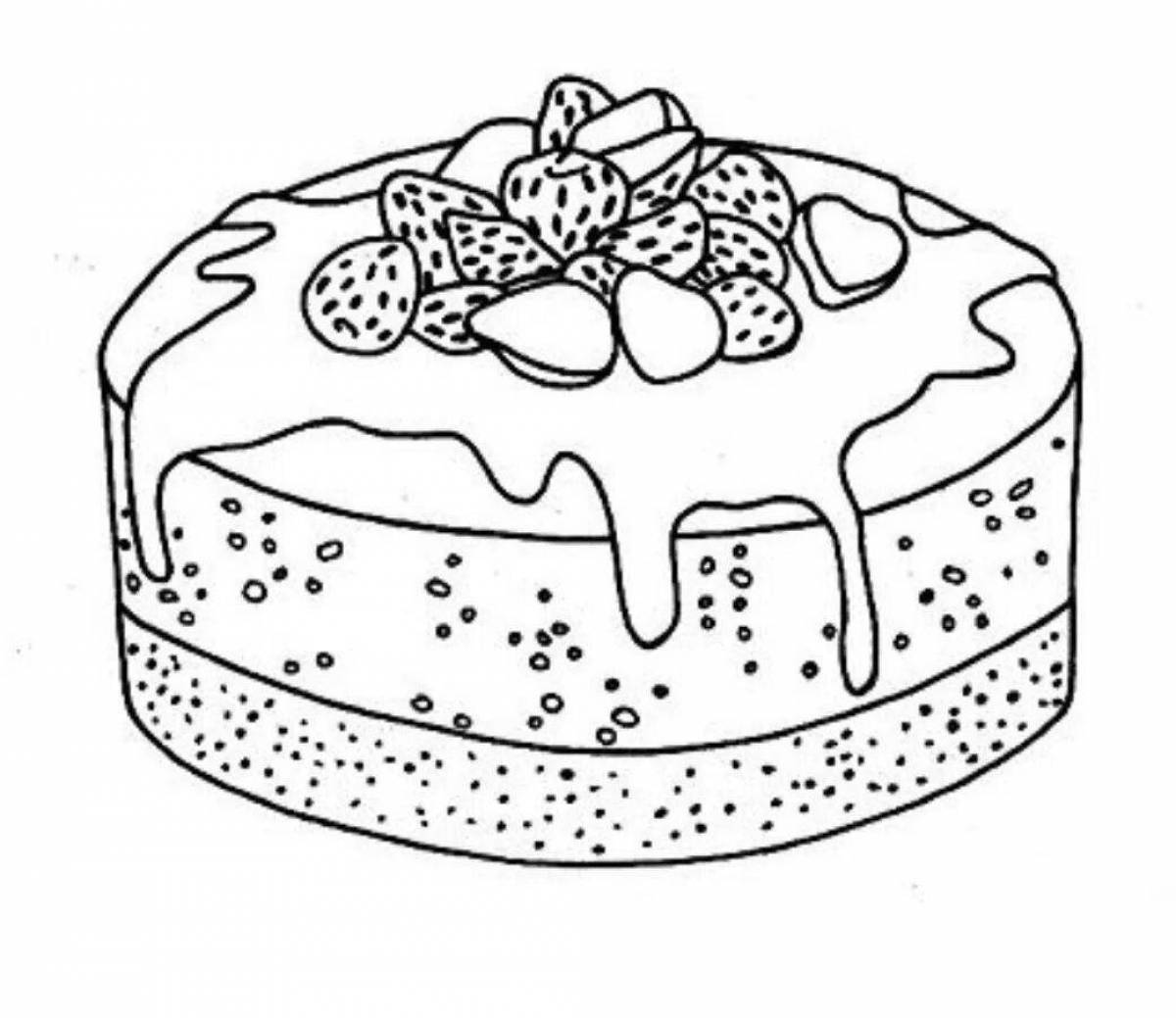 Увлекательная раскраска пирога для детей