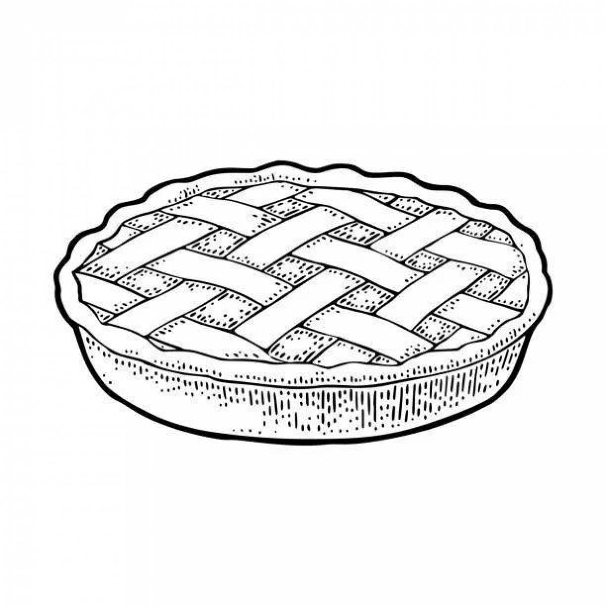 Colorful pie coloring for kids