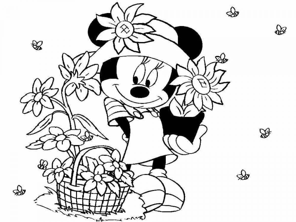 Gorgeous black and white coloring book for girls